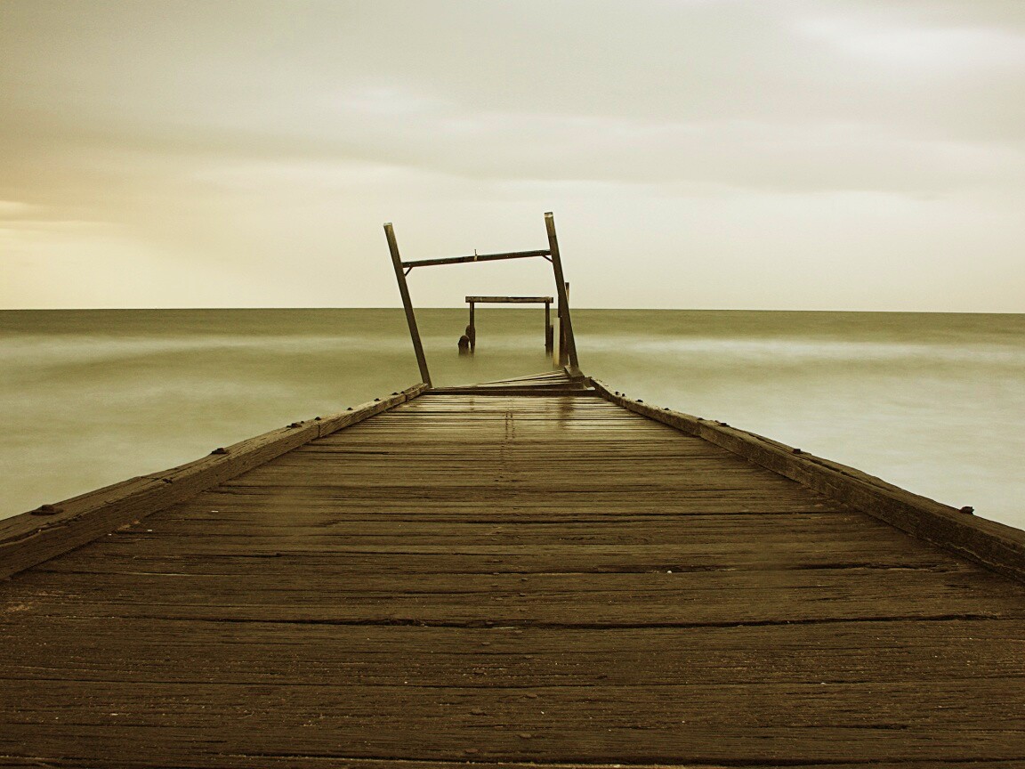 Мостки до горизонта обои