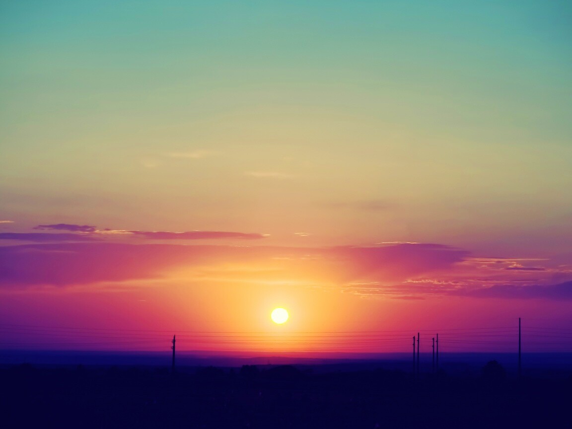 Сказочный закат обои