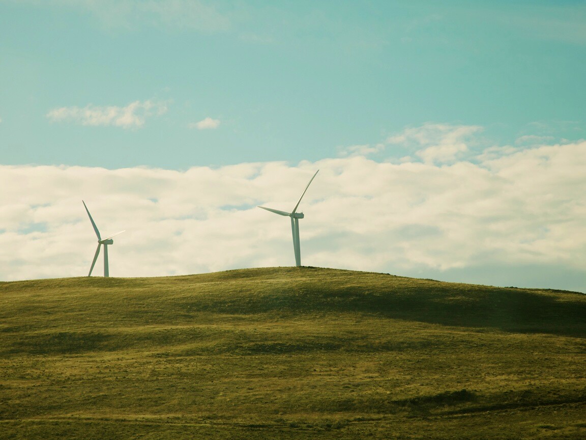 Ветряки в поле обои