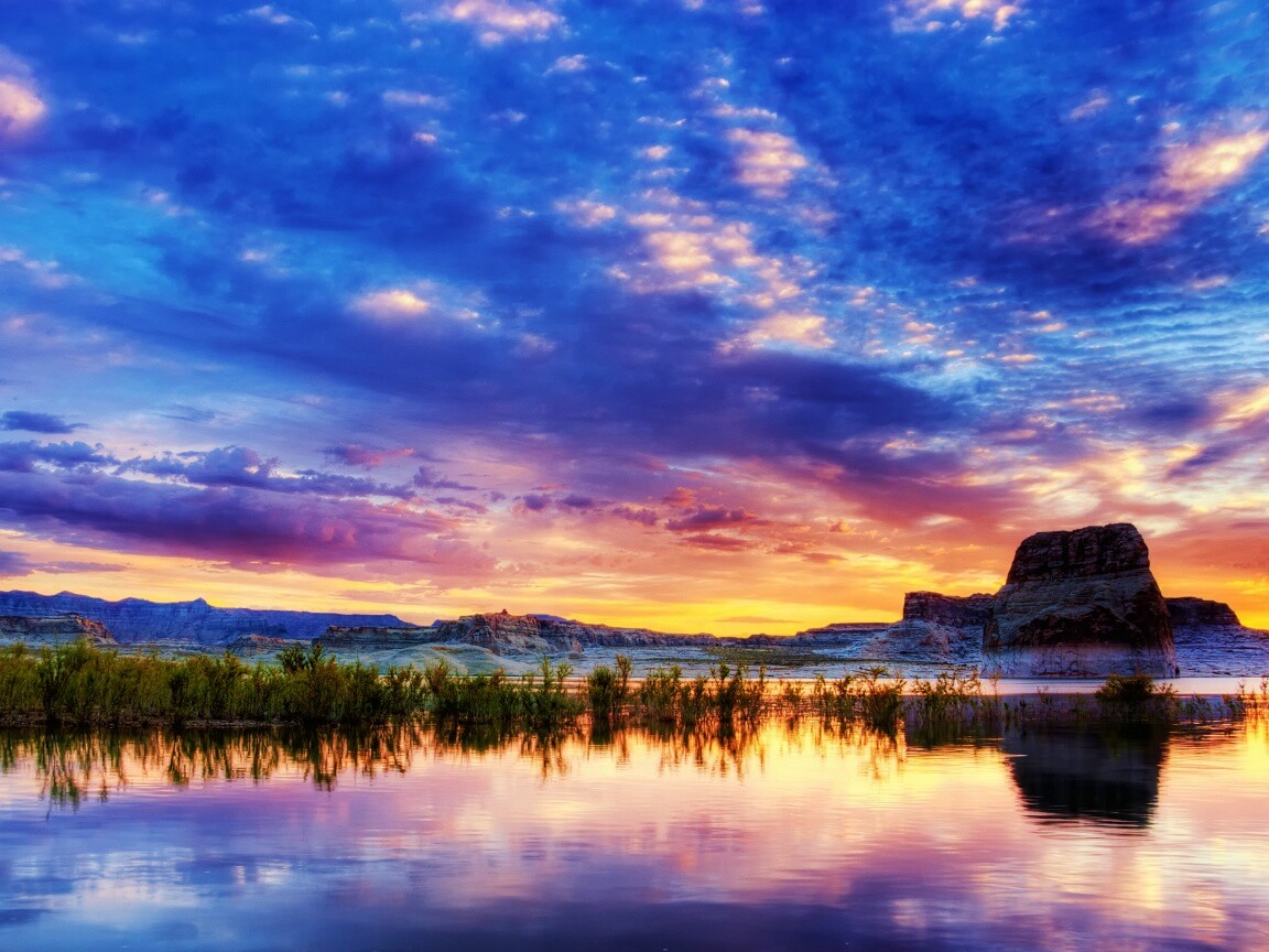 Горное озеро обои