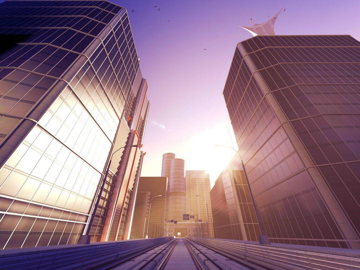 Улица из Mirrors Edge обои