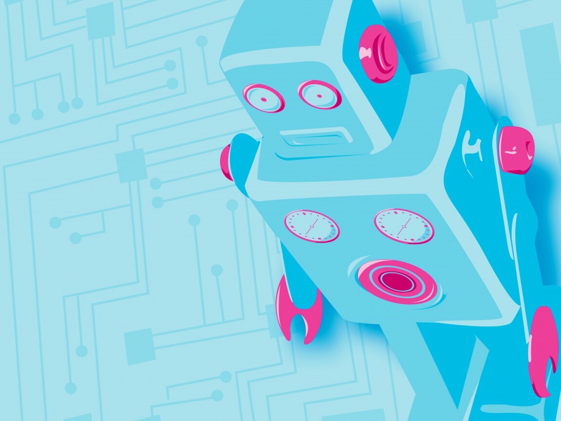 Векторный робот обои