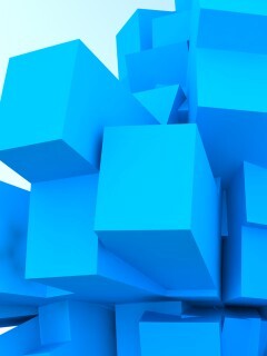 Синие кубы обои
