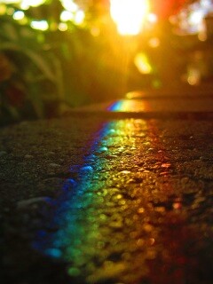Макро радуга на камне обои
