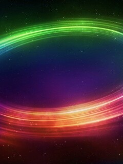 Радужный световой круг обои