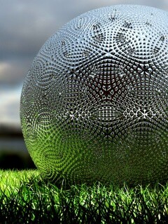 Металлический мяч для гольфа обои