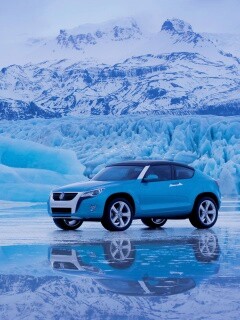 Внедорожник Фольксваген на льду обои