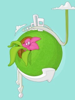 Зелёная планета обои