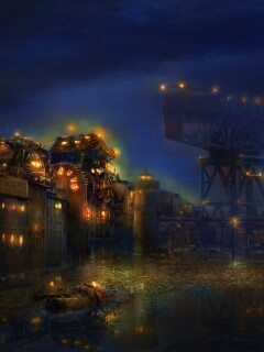 Портовые огни обои