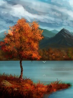 Осень в предгорье обои