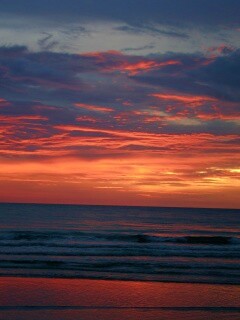 Закат на море обои