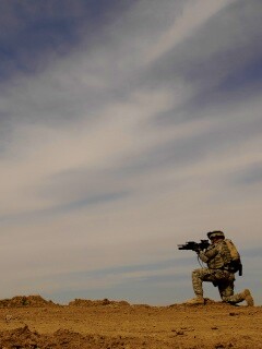 Стрельба с колена обои