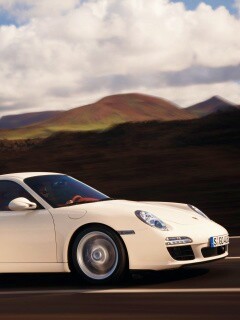 Белый порш обои