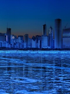 Зима в мегаполисе обои