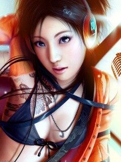 Поющая японка обои