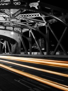 Движение на мосту обои