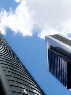 Черные небоскребы обои