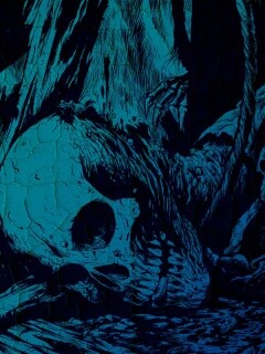 Тлеющий скелет обои