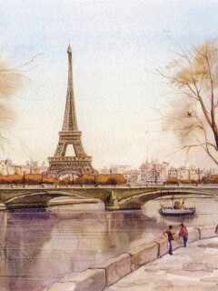 Рисунок Эйфелевой башни обои