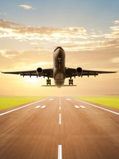 Взлетающий самолет обои