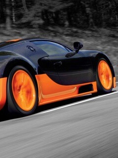 Оранжево-черный Бугатти обои