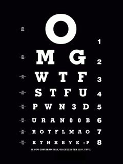 Таблица для проверки зрения обои