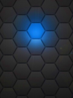 Светящийся синий шестиугольник обои