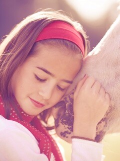 Девочка и лошадь обои