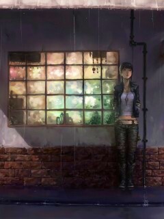 Ожидание под дождем обои