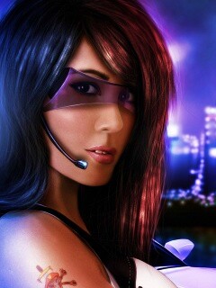 Девушка из будущего с пистолетом обои