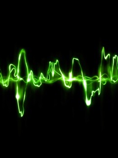 Зеленая пульсирующая волна обои