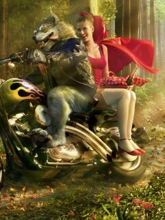 Красная шапочка по новому обои