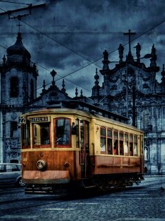 Старинный трамвай обои