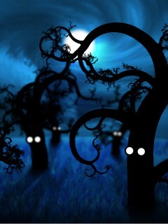 Страшно ночью в лесу обои