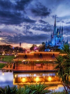 Диснеёленд вечером обои