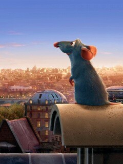 Рататуй на фоне Парижа обои