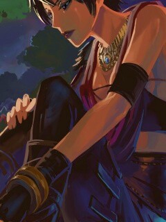 Рисунок Морриган в лагере обои