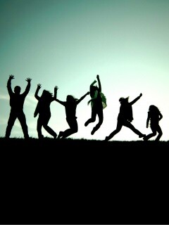 Силуэты людей обои