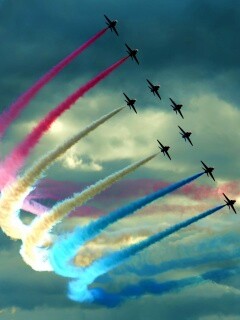 Радужная авиация обои