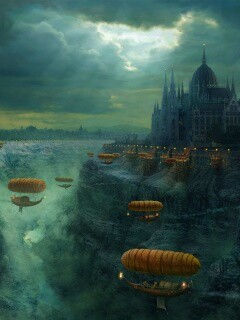 Фентезийный Будапешт обои