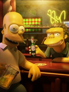 Симпсоны в баре обои