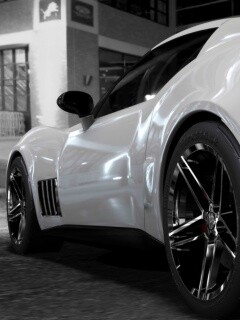 Белый Корвет обои