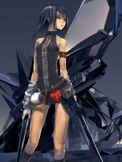 Девушка с двумя мечами обои