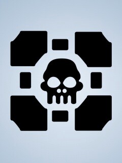 Куб с черепом обои