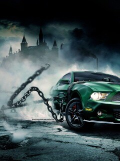 Ford Mustang рвёт цепи обои
