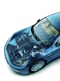 3D схема ходовой Порше обои