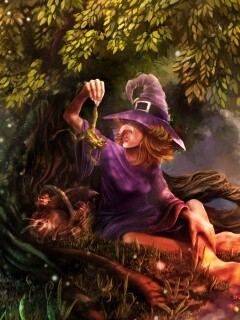 Ведьма варит зелье обои