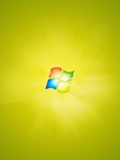 Сочный зеленый логотип Windows 7 обои