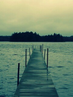 Причал на озере обои