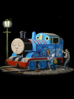 Паровозик для граффити обои